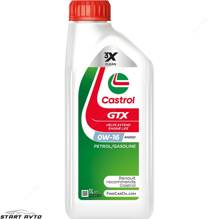 МАСЛО CASTROL GTX 0W-16 AN2022 - 1 ЛИТЪР