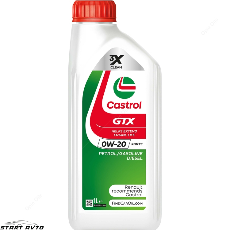 МАСЛО CASTROL GTX 0W-20 RN17 FE - 1 ЛИТЪР