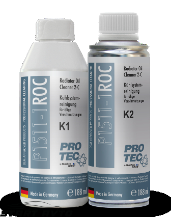 PRO-TEC - почистване на масло от охладителната система - 2 компонента по 188ml