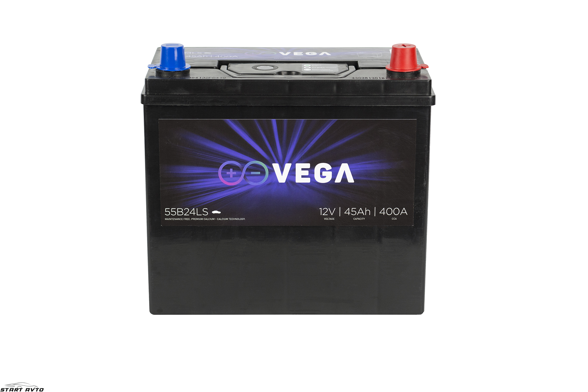Акумулатор VEGA 45AH ЯПОНСКИ СТАНДАРТ (ДЕСЕН +)