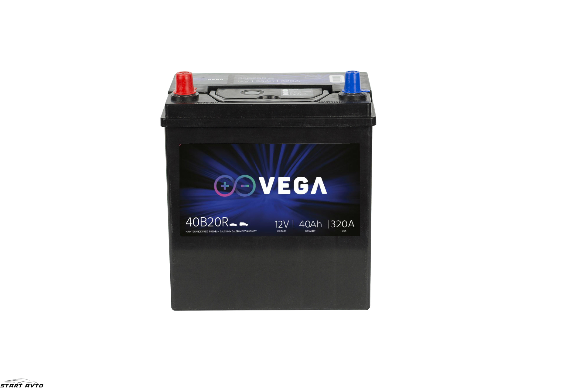 Акумулатор VEGA 40AH ЯПОНСКИ СТАНДАРТ (ЛЯВ +)