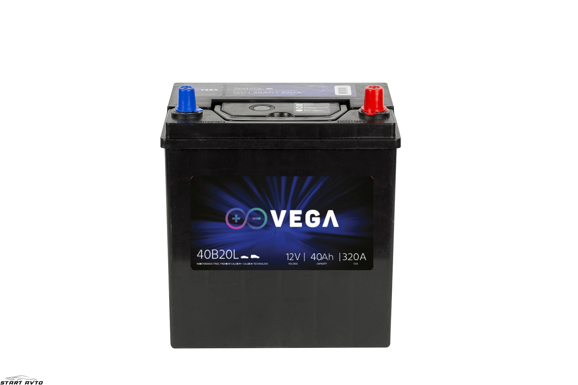 Акумулатор VEGA 40AH ЯПОНСКИ СТАНДАРТ (ДЕСЕН +)