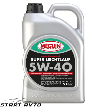 МАСЛО MEGUIN Super Leichtlauf 5W-40 - 5 ЛИТРА