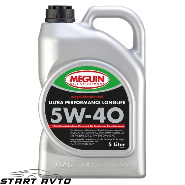 МАСЛО MEGUIN Ultra Performance Longlife 5W40 - 5 ЛИТРА