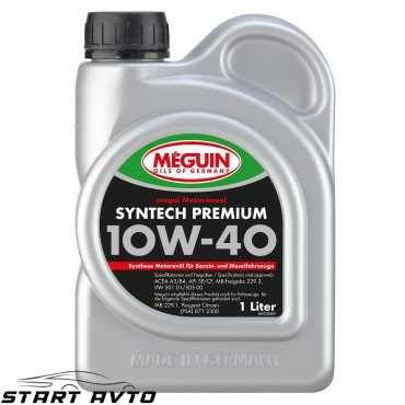 МАСЛО MEGUIN Syntech Premium 10W40 - 1 ЛИТЪР